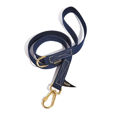 Found Classic Cotton Dog Leash | Navy | *Embroidery Options AvailableStandard 5ft LeadsFound My AnimalS