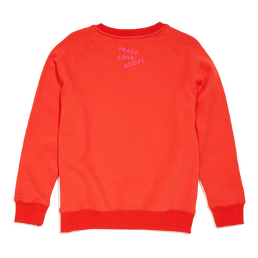 Found My Animal Big Full Heart Sweatshirt, Coral Orange + Neon PinkBig Full Heart SweatshirtsFound My AnimalXS