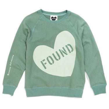 Found My Animal Big Full Heart Sweatshirt, Sage + MintBig Full Heart SweatshirtsFound My AnimalXS