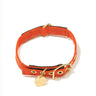 Orange Waxed Cotton Canvas Cat & Dog CollarDog CollarsFound My AnimalXS