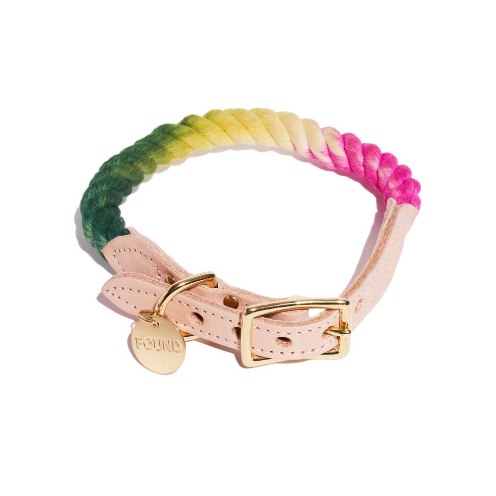 Radish Ombre Cotton Rope Cat Dog Collar M