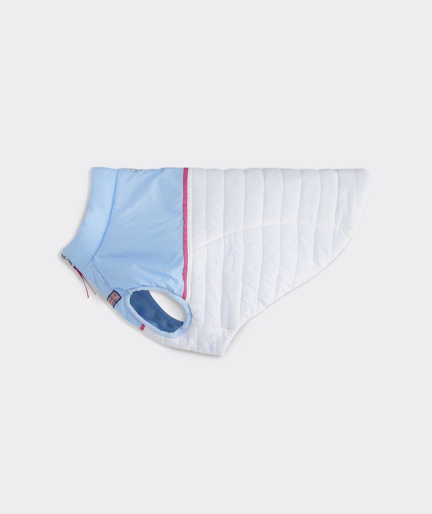 Vineyard Vines X Fma Pet Puffer Jacket, White Cap Found My Animal