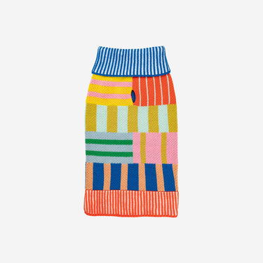 Patchwork Stripe Dog Sweater