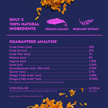 Freeze-Dried Salmon Sprinkles (Topper) for Cats, 6oz