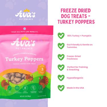 Freeze Dried Dog Treats - Turkey Poppers