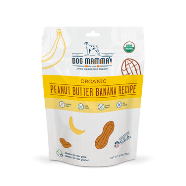Dog Mamma's Organic Peanut Butter Banana Recipe - USDA Organic Certified Dog Treats