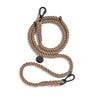 "Natural Rope Dog Leash with Black Hardware by Found My Animal – handcrafted from marine-grade rope, featuring an adjustable design with durable black metal clasps."
