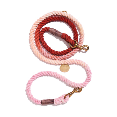 Found My Animal Arizona Rope Dog Leash in a beautiful ombre design, handcrafted from marine-grade cotton rope with solid brass hardware. Durable, adjustable, and stylish for everyday walks and adventures.