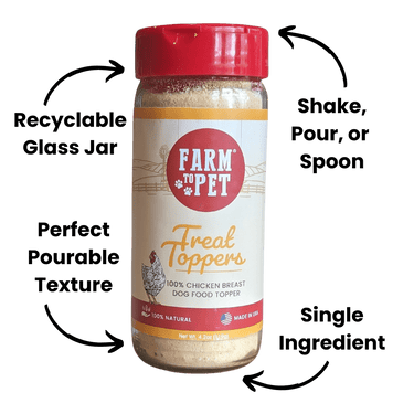 Treat Topper Chicken Dog Food Topper | Healthy Meal Supplement for Dogs