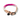 Magenta Ombre Cotton Rope Cat & Dog Collar – Matte Black Hardware