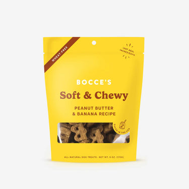 All Natural Dog treats -  Bocce's Bakery Soft & Chewy Peanut Butter & Banana Recipe Dog Treats