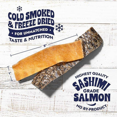 Freeze-Dried Salmon Skin Strips for Dogs, 9oz