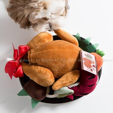 Stuffed Turkey Snuffle Dog Toy-3 in 1 Hide and Seek toy