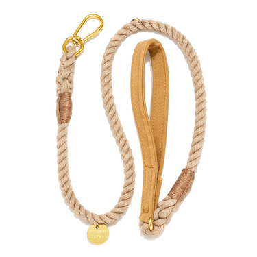 Dark Tan Rope Dog Leash by Found My Animal | Adjustable & Handcrafted