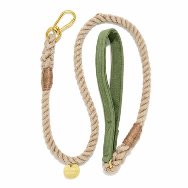 The Claude Cotton Rope Dog Leash | Bronze Bolt Snaps, Adjustable