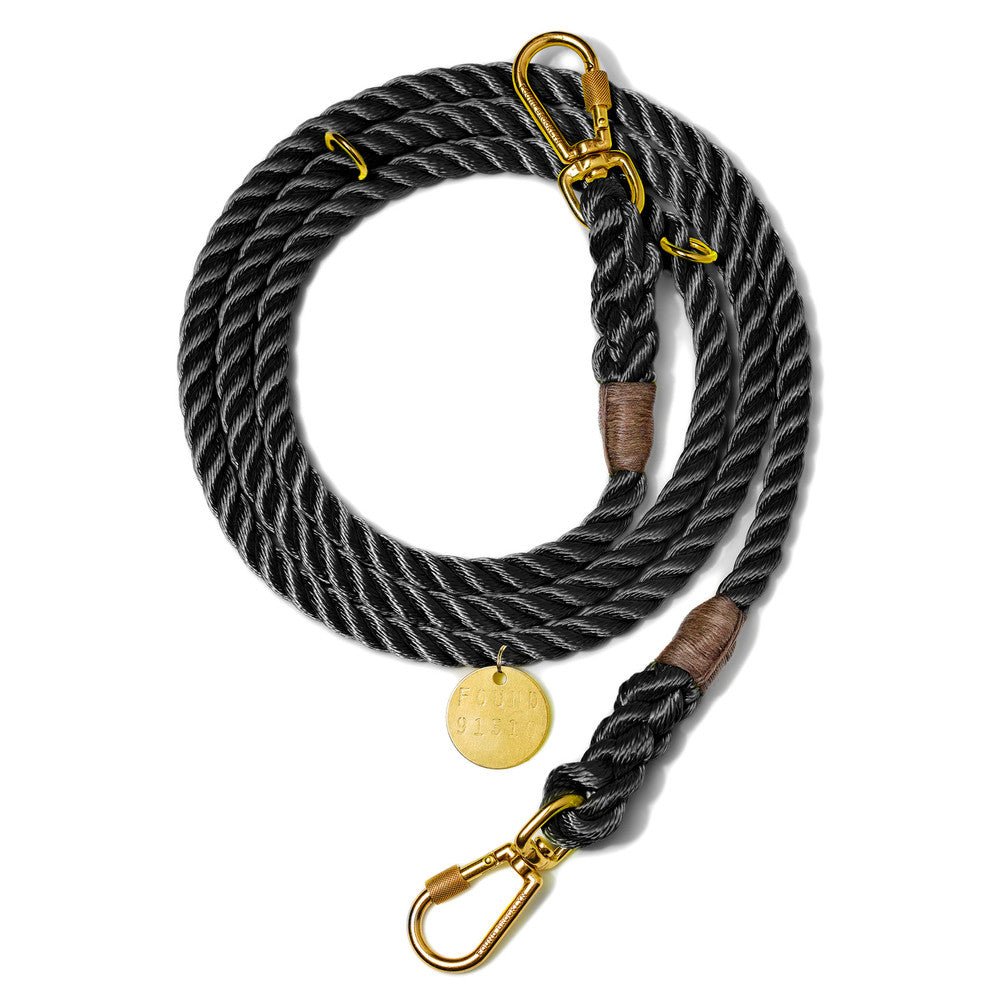 Black Rope Dog Leash, AdjustableShop LeashesFound My AnimalS