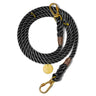 Found My Animal Black Rope Dog Leash – Handcrafted from marine-grade rope with solid brass bolt snaps, adjustable for secure and stylish walks