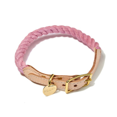 Blush Cotton Rope Cat & Dog CollarDog CollarsFound My AnimalXS