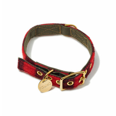 Buffalo Plaid Wool Cat & Dog CollarDog CollarsFound My AnimalXS