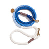Cobalt Cotton Rope Dog Leash | Italian Solid Bronze Bolt Snaps, AdjustableShop LeashesFound My AnimalS