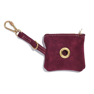 Fma Exclusive | Brooklyn Studio Vintage Leather Poop Bag Pouch, RubyPoop Bag PouchesFound My Animal