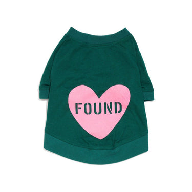 Found My Animal Big Full Heart Animal T-Shirt, Hunter Green + Candy PinkBig Full Heart Animal T-ShirtsFound My AnimalXS