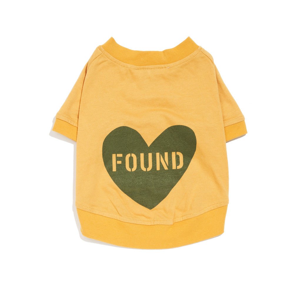 Found My Animal Big Full Heart Animal T-Shirt, Mustard Yellow + Pine GreenBig Full Heart Animal T-ShirtsFound My AnimalXS