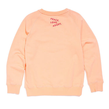 Found My Animal Big Full Heart Sweatshirt, Coral + PeachBig Full Heart SweatshirtsFound My AnimalXS