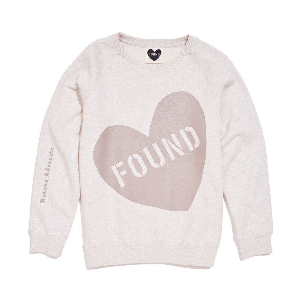Found My Animal Big Full Heart Sweatshirt, Heather + GrayBig Full Heart SweatshirtsFound My AnimalXS