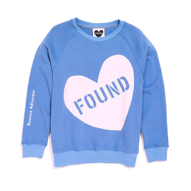 Found My Animal Big Full Heart Sweatshirt, Periwinkle + Light PinkBig Full Heart SweatshirtsFound My AnimalXS