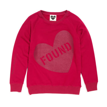 Found My Animal Big Full Heart Sweatshirt, Tomato + BurgundyBig Full Heart SweatshirtsFound My AnimalXS
