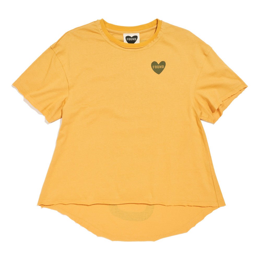 Found My Animal Big Full Heart T-Shirt, Mustard Yellow + Pine GreenBig Full Heart T-ShirtsFound My AnimalXS