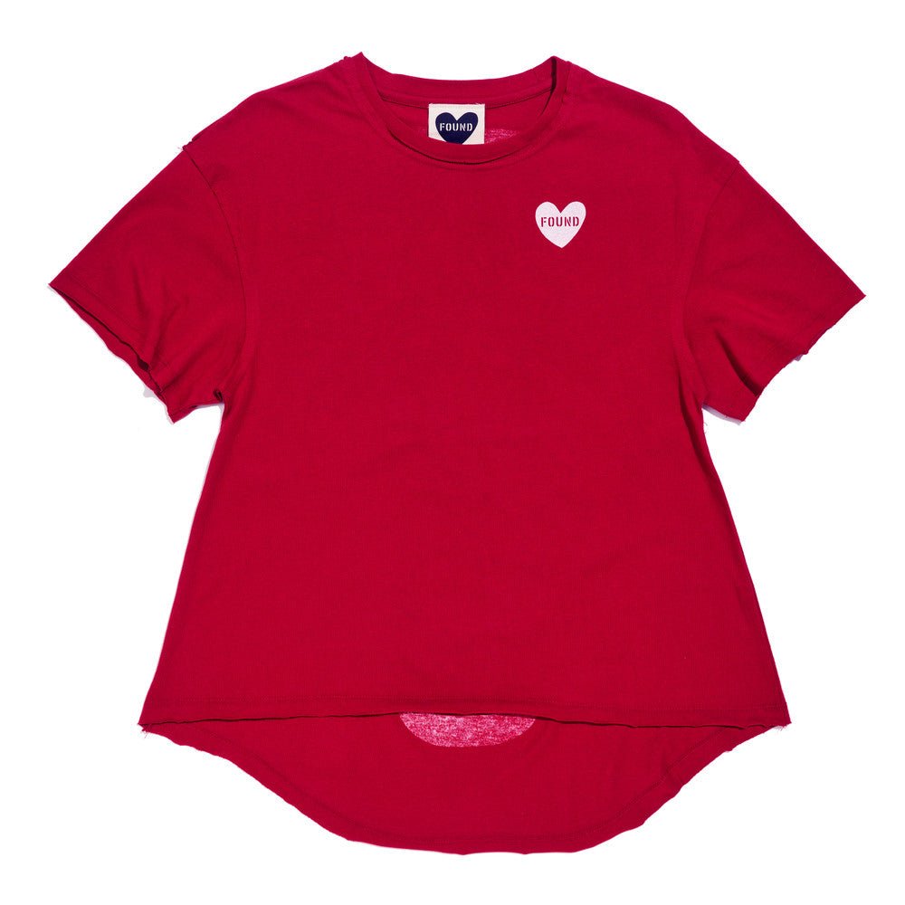 Found My Animal Big Full Heart T-Shirt, Tomato + WhiteBig Full Heart T-ShirtsFound My AnimalXS