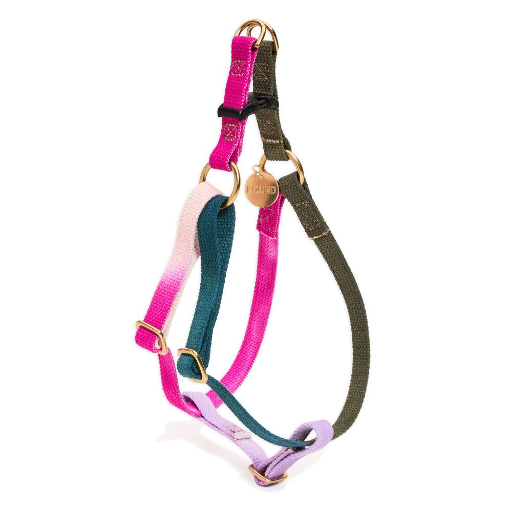 Side view of Found My Animal Bright Multi-Color Dog & Cat Harness – Secure & Comfortable Fit