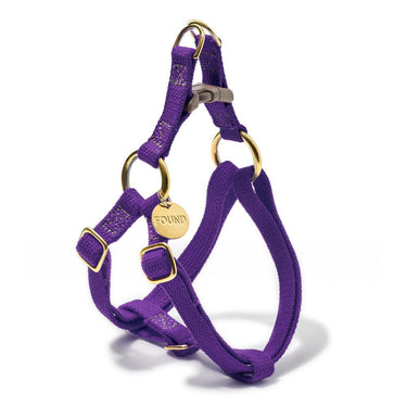 Found My Animal Purple Cotton Dog & Cat Harness – Adjustable, Durable & Comfortable for Pets