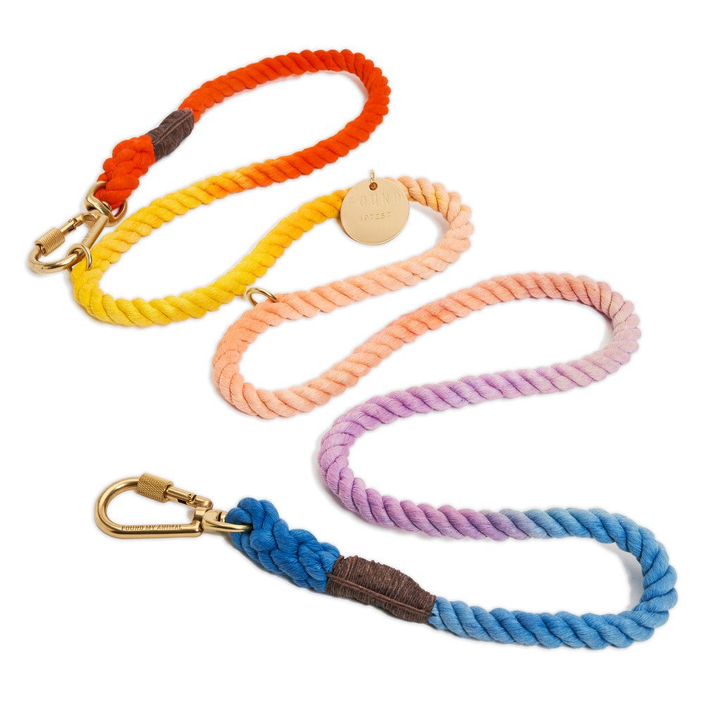 Found My Animal Soleil Cotton Rope Leash Adjustable