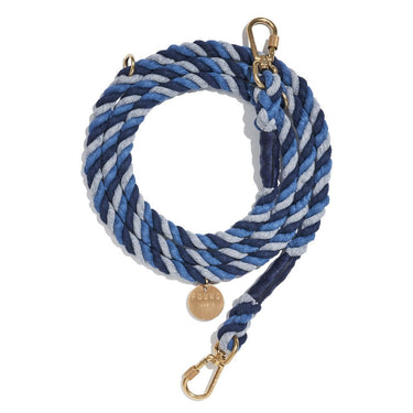 Gray, Blue, Navy Up-Cycled Rope Leash, AdjustableShop LeashesFound My AnimalS