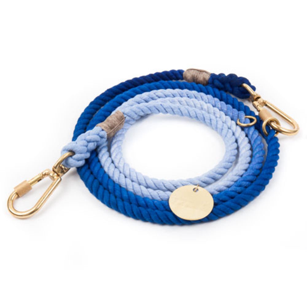 Latty Blue Ombre Cotton Rope Dog Leash, AdjustableShop LeashesFound My AnimalS