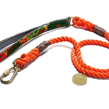 Limited Edition Vintage Floral Dog Leash, OrangeStandard 5ft LeadsFound My AnimalS