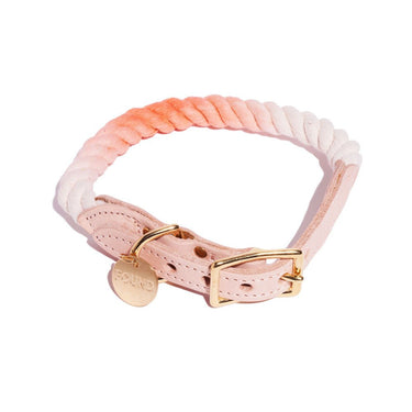 Peach Ombre Cotton Rope Cat & Dog CollarDog CollarsFound My AnimalXS