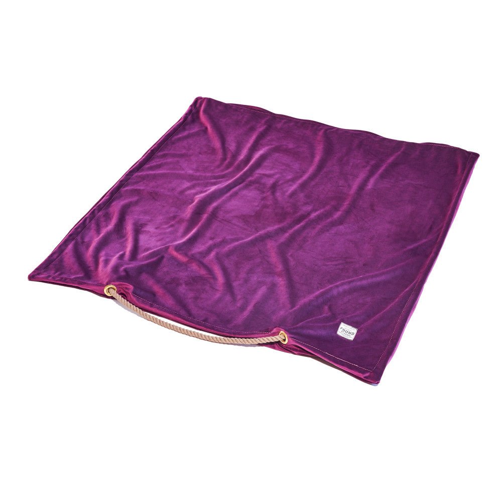 Purple Washable Velvet Dog Bed CoverDog BedsFound My AnimalM