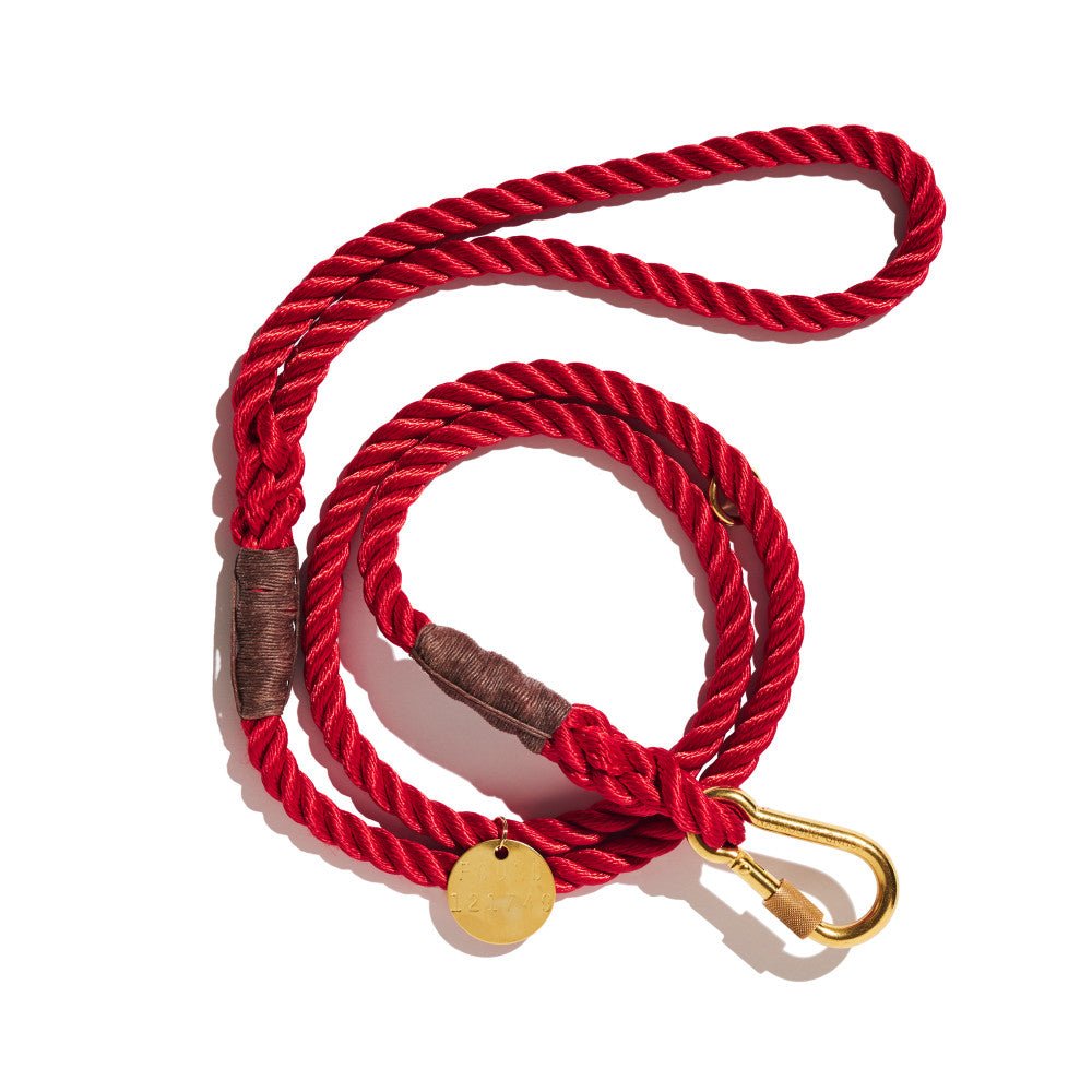 Red Rope Leash, StandardStandard 5ft LeadsFound My AnimalS