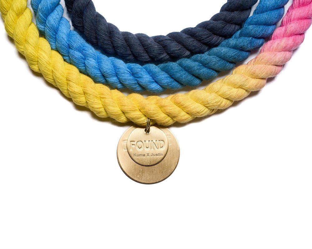 The Kuma Ombre Cotton Rope Dog Leash, Standard| Italian Solid Bronze Bolt SnapsShop LeashesFound My AnimalS
