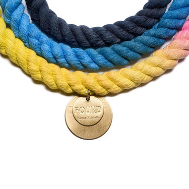 The Kuma Ombre Cotton Rope Dog Leash, Standard| Italian Solid Bronze Bolt SnapsShop LeashesFound My AnimalS