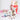 "A small white dog sitting next to the Lois Ombre Cotton Rope Dog Leash, showcasing its stylish ombre design and durable brass hardware."