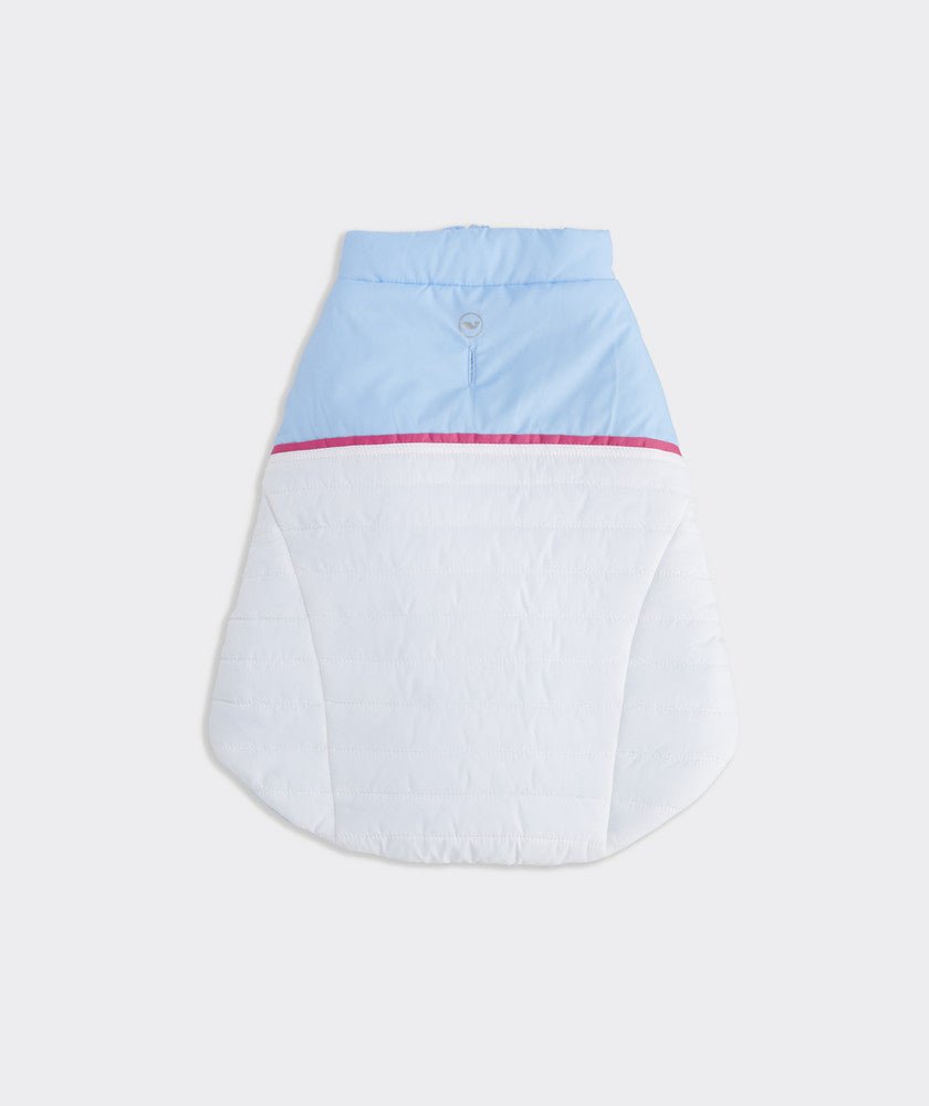 Vineyard Vines X Fma Pet Puffer Jacket, White Cap Found My Animal